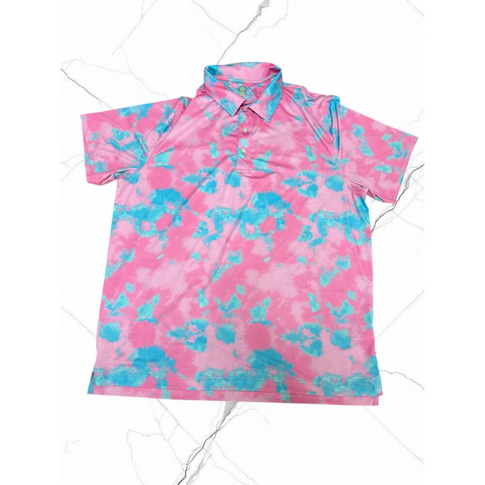 Chubbies Pink & Blue Golf Polo